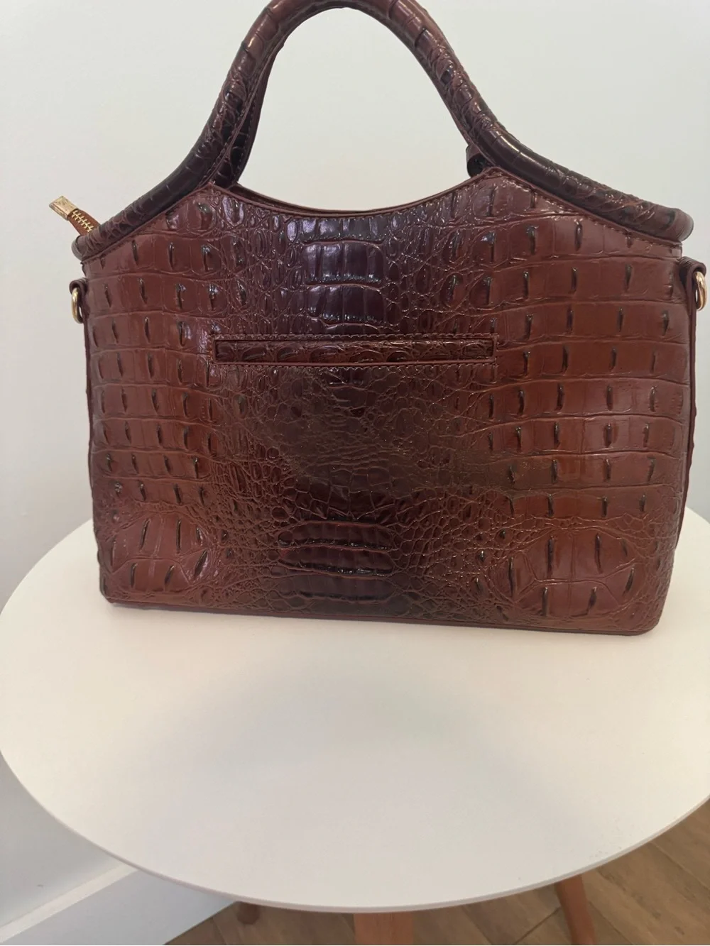 Brahmin vintage Croc-Embossed Leather Satchel - Picture 2 of 5